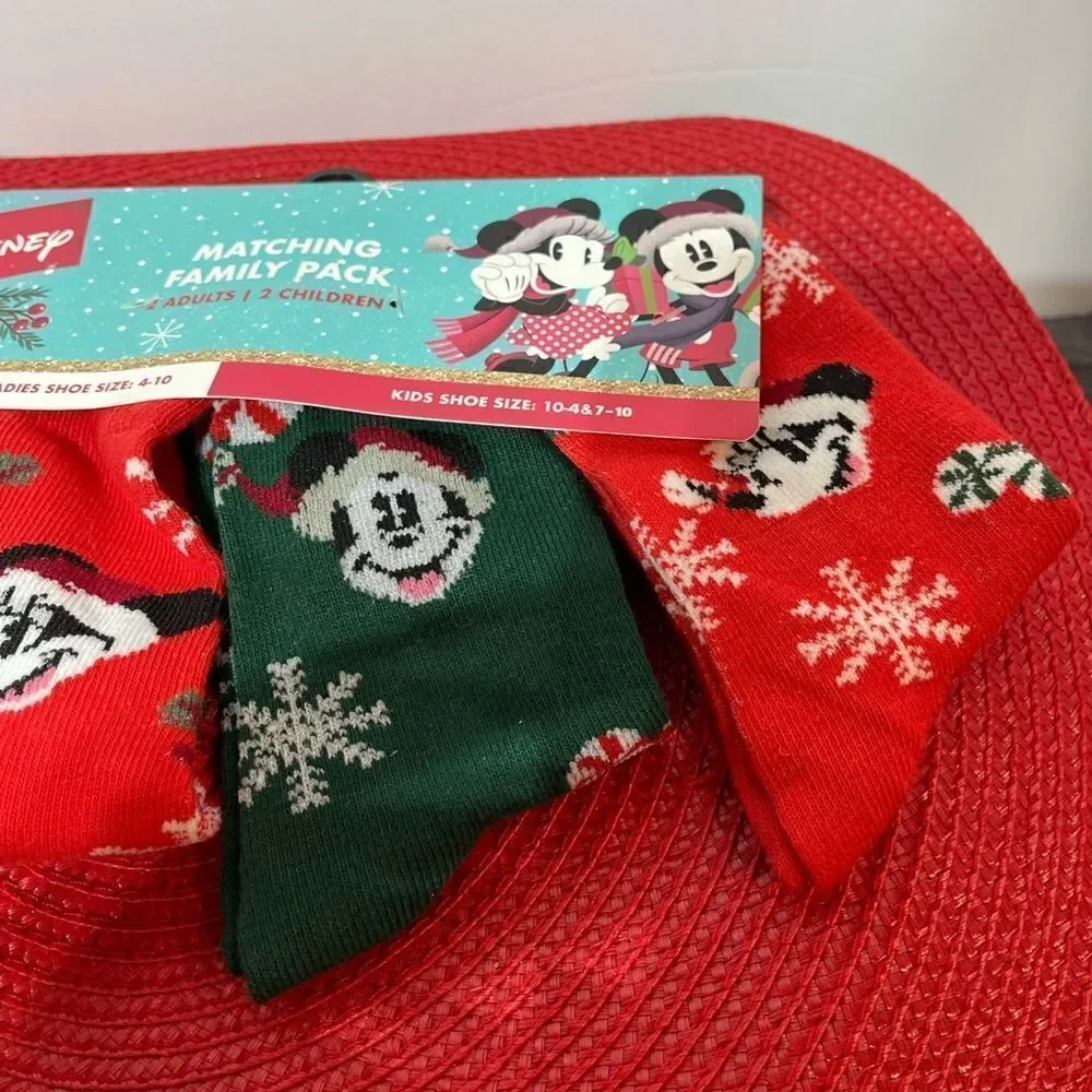Disney Mickey Mouse Family Pack of socks set of 4 NWT